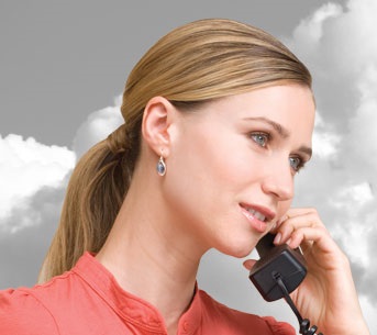 woman using VoIP calling